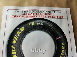 Tony Stewart 20 Autographe Race Utilisé Tire 24kt Coin Nascar Winston Cup Champ Le