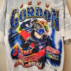 Traduisez ce titre en français : T-shirt XL Jeff Gordon NASCAR AOP Winston Cup Racing Chevy des années 90 vintage
