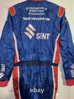 U24456 2XL 42W x 36L Combinaison de Piste Nascar Équipe de Pit SFI Brandon Brown Trade Ch G3D