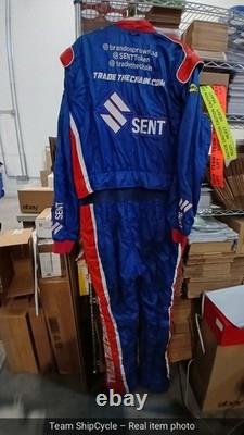 U24456 2XL 42W x 36L Combinaison de Piste Nascar Équipe de Pit SFI Brandon Brown Trade Ch G3D