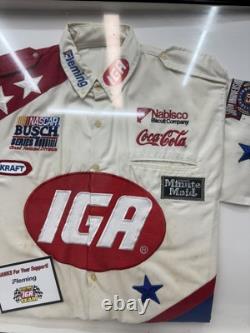 Uniforme NASCAR de Fleming IGA, série Busch 1998, 50e anniversaire encadré