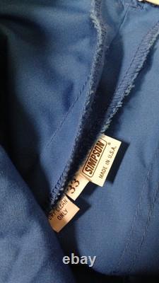 Uniforme de l'équipe de pit utilisé en course Vintage Ken Schrader Racing Inc Simpson RARE