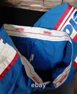 Uniforme de l'équipe de pit utilisé en course Vintage Ken Schrader Racing Inc Simpson RARE
