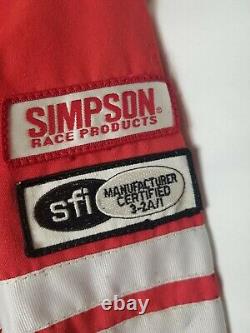 VTG 1980s Combinaison de course Simpson Race Racing Firesuit Racesuit Nascar Ernie Irvin Dale Jarrett