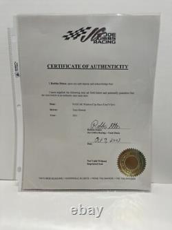 Valve de course utilisée Tony Stewart 20 Joe Gibbs Racing saison Winston Cup 2001 COA