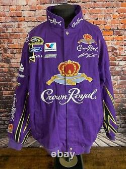 Veste Chase Authentics Crown Royal Style Bomber Nascar pour Homme Taille 2XL