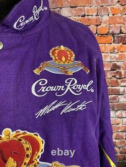 Veste Chase Authentics Crown Royal Style Bomber Nascar pour Homme Taille 2XL