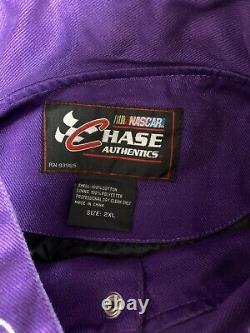 Veste Chase Authentics Crown Royal Style Bomber Nascar pour Homme Taille 2XL