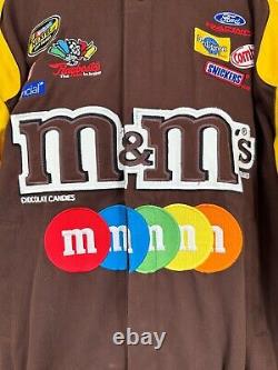 Veste Chase Authentics pour hommes M&M NASCAR taille XL brun jaune blocs de couleur en coton