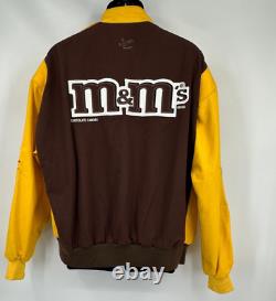 Veste Chase Authentics pour hommes M&M NASCAR taille XL brun jaune blocs de couleur en coton