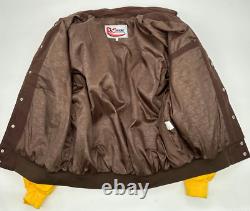 Veste Chase Authentics pour hommes M&M NASCAR taille XL brun jaune blocs de couleur en coton