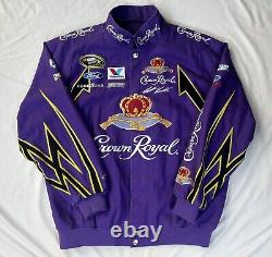 Veste Crown Royal NASCAR pour hommes en taille Large Chase Authentics Matt Kenseth, violet avec boutons pression.