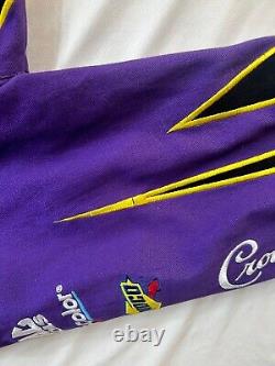 Veste Crown Royal NASCAR pour hommes en taille Large Chase Authentics Matt Kenseth, violet avec boutons pression.