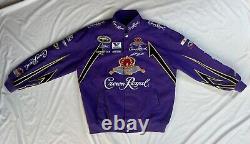 Veste Crown Royal NASCAR pour hommes en taille Large Chase Authentics Matt Kenseth, violet avec boutons pression.