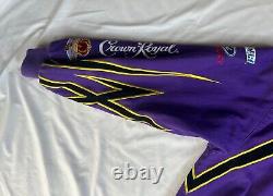 Veste Crown Royal NASCAR pour hommes en taille Large Chase Authentics Matt Kenseth, violet avec boutons pression.