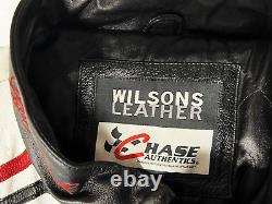 Veste En Cuir Dale Earnhardt Winston Cup. Rare Wilson Chase Authentiques