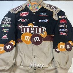 Veste Jh Design Nascar M&M Robert Yates 38 Taille M Nascar MM Noir & Beige