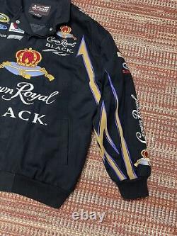 Veste Matt Kenseth Crown Royal de style bombardier Chase Authentics Vtg Nascar pour hommes taille XL