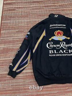 Veste Matt Kenseth Crown Royal de style bombardier Chase Authentics Vtg Nascar pour hommes taille XL