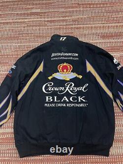Veste Matt Kenseth Crown Royal de style bombardier Chase Authentics Vtg Nascar pour hommes taille XL