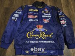 Veste NASCAR Crown Royal ULTRA RARE Haute Qualité Kurt Busch Taille L Homme