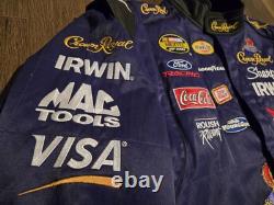 Veste NASCAR Crown Royal ULTRA RARE Haute Qualité Kurt Busch Taille L Homme