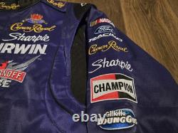Veste NASCAR Crown Royal ULTRA RARE Haute Qualité Kurt Busch Taille L Homme