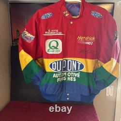 Veste NASCAR Jeff Hamilton Jeff Gordon vintage XL Rainbow Warrior DuPont Racing des années 90
