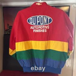 Veste NASCAR Jeff Hamilton Jeff Gordon vintage XL Rainbow Warrior DuPont Racing des années 90
