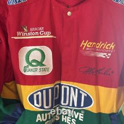 Veste NASCAR Jeff Hamilton Jeff Gordon vintage XL Rainbow Warrior DuPont Racing des années 90
