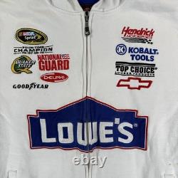 Veste NASCAR Lowes Jimmie Johnson Homme XL Blanche Chase Hendrick Motorsports