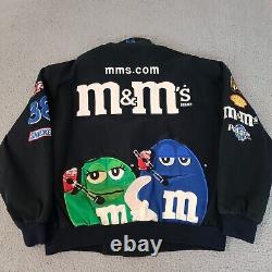 Veste NASCAR Vintage pour hommes extra large noire Elliott Sadler M&M's Jeff Hamilton