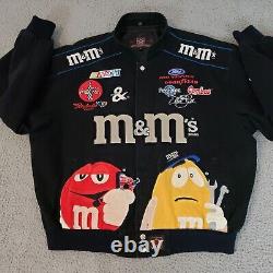 Veste NASCAR Vintage pour hommes extra large noire Elliott Sadler M&M's Jeff Hamilton