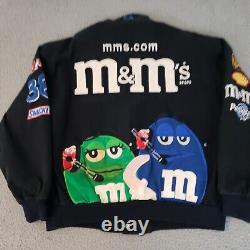 Veste NASCAR Vintage pour hommes extra large noire Elliott Sadler M&M's Jeff Hamilton