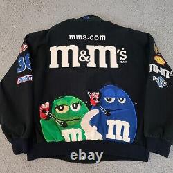 Veste NASCAR Vintage pour hommes extra large noire Elliott Sadler M&M's Jeff Hamilton