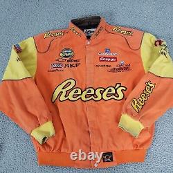 Veste NASCAR Vintage pour hommes, grand, orange, Reese's Kevin Harvick Jeff Hamilton JH