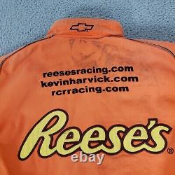 Veste NASCAR Vintage pour hommes, grand, orange, Reese's Kevin Harvick Jeff Hamilton JH