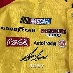 Veste NASCAR pour hommes 4XL jaune à zip intégral à manches longues manteau de course Pennzoil Shell