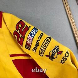 Veste NASCAR pour hommes 4XL jaune à zip intégral à manches longues manteau de course Pennzoil Shell
