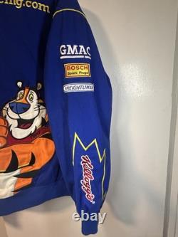 Veste NASCAR vintage Kelloggs pour homme 2XL Chase Authentics JH Design bleue