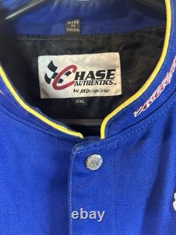 Veste NASCAR vintage Kelloggs pour homme 2XL Chase Authentics JH Design bleue