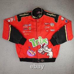 Veste NASCAR vintage Trix pour hommes 2X rouge JH Design Bobby LaBonte Racing Snap #43