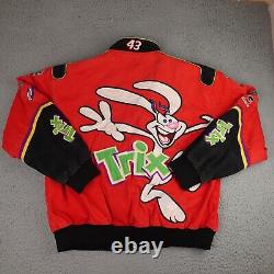 Veste NASCAR vintage Trix pour hommes 2X rouge JH Design Bobby LaBonte Racing Snap #43