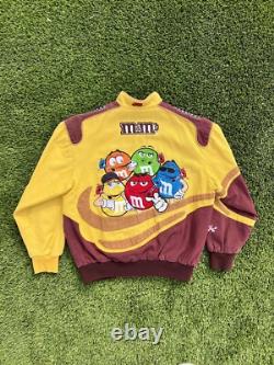 Veste Nascar Vintage Rare Jaune et Marron MM Jh Design Elliot Sadler #38 Taille M