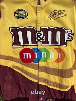 Veste Nascar Vintage Rare Jaune et Marron MM Jh Design Elliot Sadler #38 Taille M