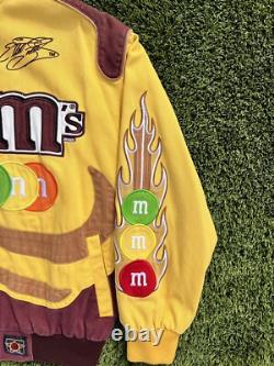 Veste Nascar Vintage Rare Jaune et Marron MM Jh Design Elliot Sadler #38 Taille M