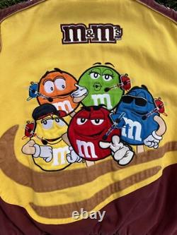 Veste Nascar Vintage Rare Jaune et Marron MM Jh Design Elliot Sadler #38 Taille M