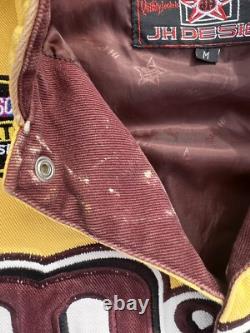 Veste Nascar Vintage Rare Jaune et Marron MM Jh Design Elliot Sadler #38 Taille M