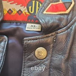 Veste Valvoline en cuir d’agneau unique en son genre. XL