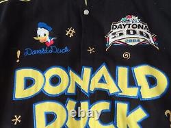 Veste Vintage JH Designs Noire 2004 Daytona 500 Disney Donald Duck Nascar XL